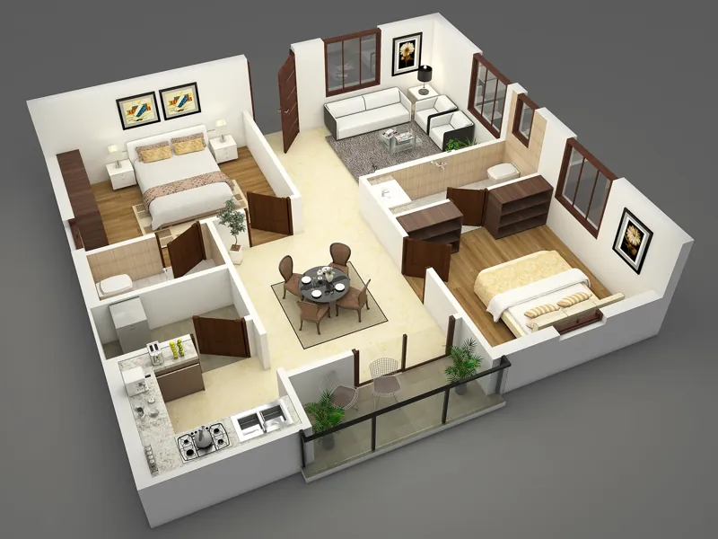 3 BHK floor plan layout for Sattva Sanio luxury apartments on Old Madras Road East Bangalore