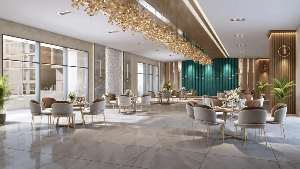 Sattva Sanio curated landscaped gardens with lush greenery and pet park