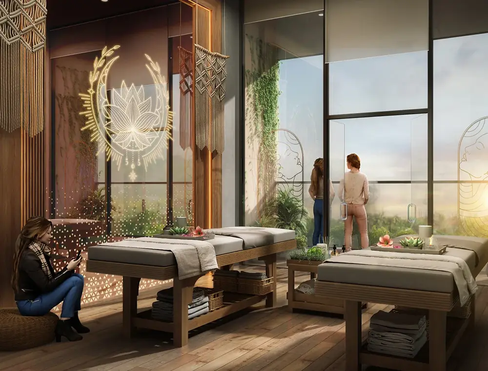 Sattva Sanio spacious 3 BHK living room with premium finishes and elegant interiors