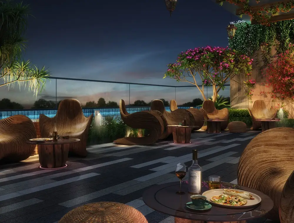 Sattva Sanio modular kitchen with premium fittings and efficient layout